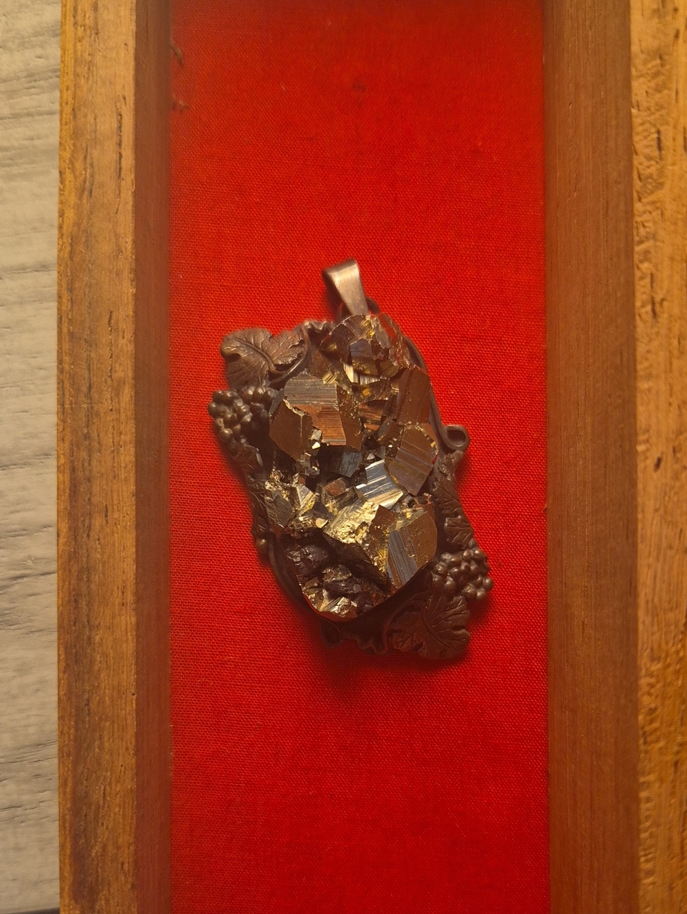 Handcrafted Pyrite Cluster Pendant - Gold-Tone Women’s Necklace, In Silver